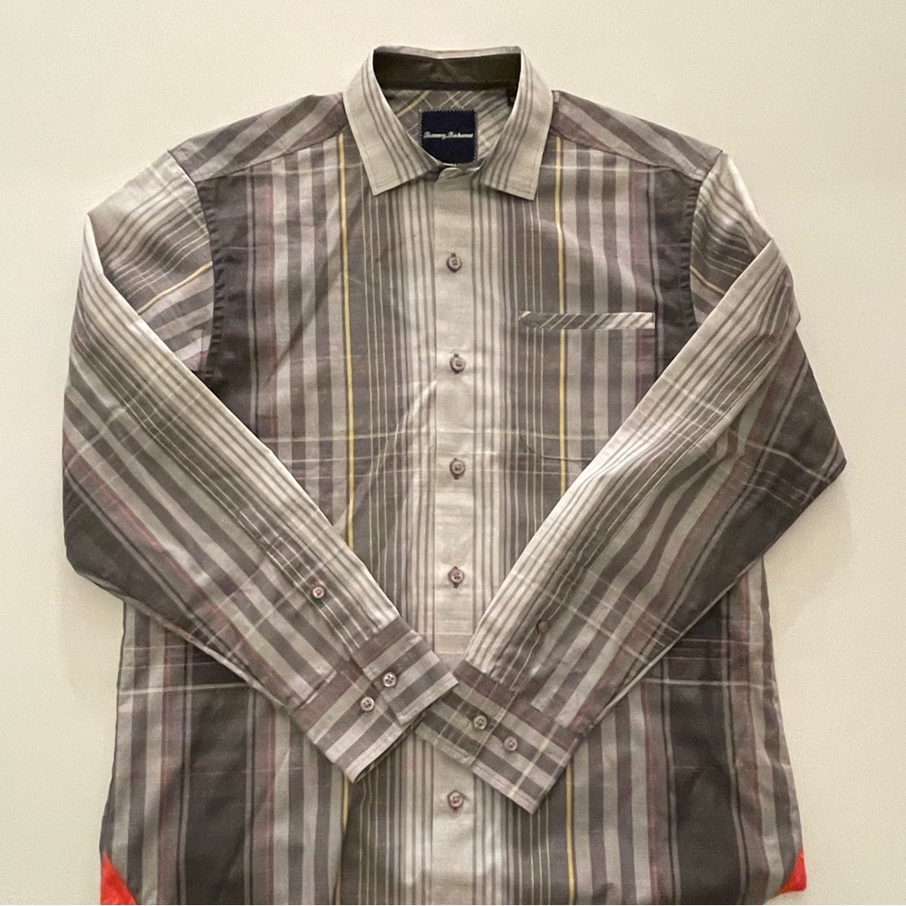 Mens TOMMY BAHAMA Long Sleeve Button Up Shirt Size Sm 100% Cotton